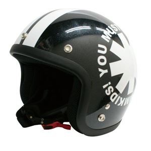 ダムトラックス（DAMMTRAX） Jrサイズヘルメット ポポウィール ブラック （54cm～57cm未満）