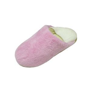 ほんわかほっこりルームシューズ 【M】 左右兼用 滑り止め付き (歩行補助用品/介護用品) ピンク
