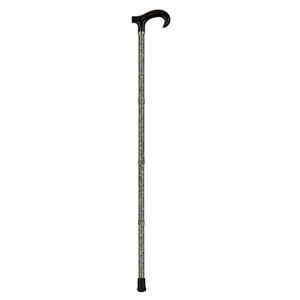 杖/花柄折りたたみステッキ アルミ 日本製 豊通オールライフ (歩行補助用品/介護用品) グリーン(緑)