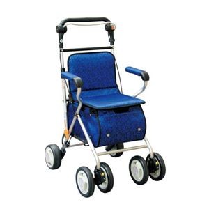 シルバーカー/ハーベストウォーカー(3) 反射機能/杖ホルダー付き プラムネイビー (歩行補助用品/介護用品)