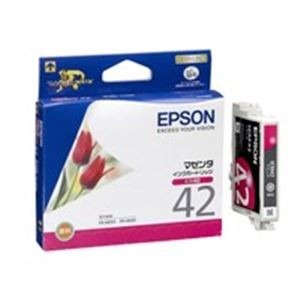 (業務用4セット) EPSON エプソン インクカートリッジ 純正 【ICM42】 マゼンタ