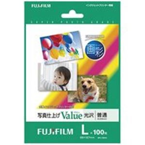 （まとめ）富士フィルム FUJI 画彩 写真仕上げValue WPL100VA L判 100枚【×5セット】