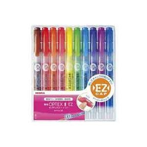 (業務用5セット)ZEBRA ゼブラ 蛍光ペン 蛍光オプテックス1 EZ 【10色セット】 つめ替え式 WKS11-10C