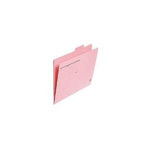 （まとめ）プラス カットフォルダー 4山 FL-064IF A4 桃 4枚【×20セット】