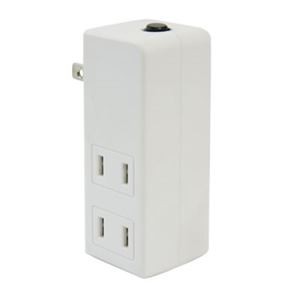 （まとめ）ブレーカー付きサイドタップ ホワイト ヤザワ HBY300WH【×20セット】