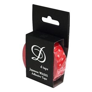 (業務用セット) 和紙マスキングテープD tape／ドット／15MM／レッド DT15-DOT-R【×20セット】
