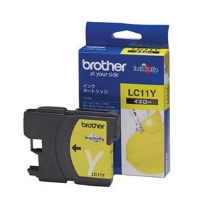 （まとめ） ブラザー インクジェットカートリッジ LC11Y イエロー 1個入 【×2セット】