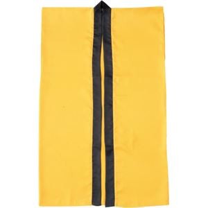 (まとめ)アーテック サテン製はっぴ/法被 【Sサイズ】 ロング丈 袖なし ハチマキ付き イエロー(黄) 【×10セット】