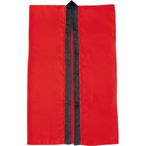 (まとめ)アーテック サテン製はっぴ/法被 【Lサイズ】 ロング丈 袖なし ハチマキ付き レッド(赤) 【×40セット】