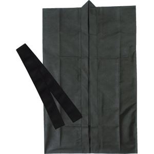(まとめ)アーテック 不織布製はっぴ/法被 【Jサイズ】 ロング丈 袖なし ハチマキ付き ブラック(黒) 【×30セット】