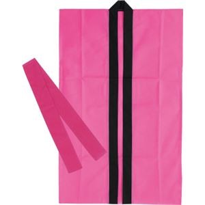 (まとめ)アーテック 不織布製はっぴ/法被 【Sサイズ】 ロング丈 袖なし ハチマキ付き ピンク(桃) 【×30セット】