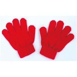 (まとめ)アーテック カラーのびのび手袋 【子供用サイズ】 アクリル製 レッド(赤) 【×50セット】
