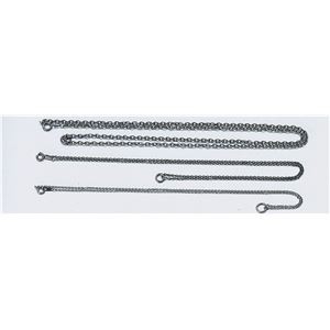(まとめ)アーテック 七宝焼き用素材/裏金具 【くさり/大】 10本 ブラック(黒) 【×5セット】