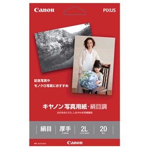 （まとめ） キヤノン Canon 写真用紙・絹目調 印画紙タイプ SG-2012L20 2L判 1686B003 1冊（20枚） 【×5セット】