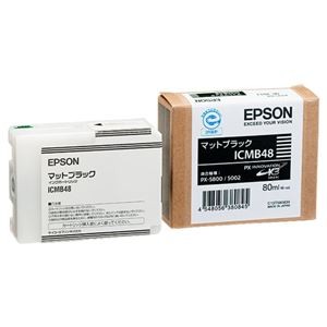 （まとめ） エプソン EPSON PX-P／K3インクカートリッジ マットブラック 80ml ICMB48 1個 【×6セット】