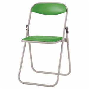 （まとめ） ライオン事務器 折りたたみイス グリーン No.221P 1脚 【×2セット】