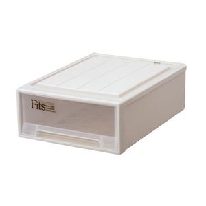 （まとめ） 天馬 Fits フィッツケース クローゼット W390×D530×H180mm カプチーノ S-53CAP 1個 【×2セット】