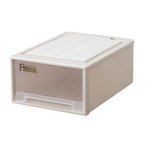（まとめ） 天馬 Fits フィッツケース クローゼット W390×D530×H230mm カプチーノ M-53CAP 1個 【×2セット】