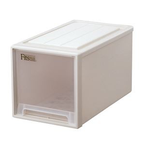 （まとめ） 天馬 Fits フィッツケース クローゼット W300×D530×H300mm カプチーノ L-30CAP 1個 【×2セット】