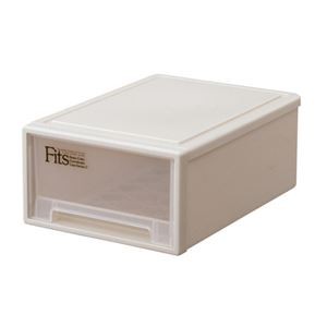 （まとめ） 天馬 Fits フィッツケース ミニ W257×D369×H146mm カプチーノ 1個 【×3セット】