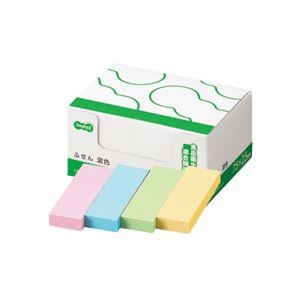 （まとめ） TANOSEE ふせん 75×25mm 4色 1パック（20冊） 【×5セット】