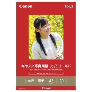 （まとめ） キヤノン Canon 写真用紙・光沢 ゴールド 印画紙タイプ GL-101A320 A3 2310B008 1冊（20枚） 【×2セット】