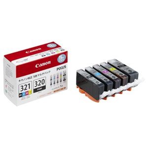 （まとめ） キヤノン Canon インクタンク BCI-321+320／5MP マルチパック 3333B001 1箱（5個：各色1個） 【×3セット】