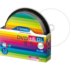 (まとめ) バーベイタム データ用DVD+R DL 8.5GB 8倍速 ワイドプリンターブル スピンドルケース DTR85HP10SV1 1パック(10枚) 【×2セット】