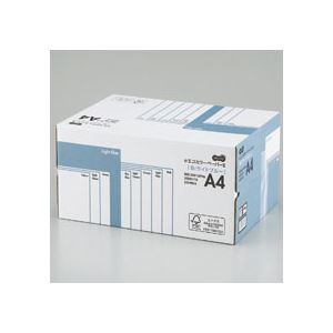 （まとめ） TANOSEE αエコカラーペーパーII A4 ライトブルー 業務用パック 1箱（5000枚：500枚×10冊） 【×10セット】