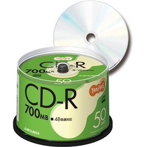 （まとめ） TANOSEE データ用CD-R 700MB 48倍速 スピンドルケース SR80FC50T 1パック（50枚） 【×3セット】