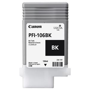 （まとめ） キヤノン Canon インクタンク PFI-106 顔料ブラック 130ml 6621B001 1個 【×6セット】