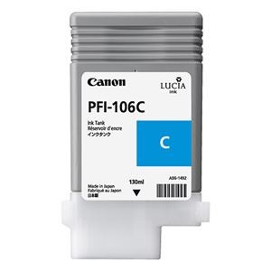 （まとめ） キヤノン Canon インクタンク PFI-106 顔料シアン 130ml 6622B001 1個 【×6セット】