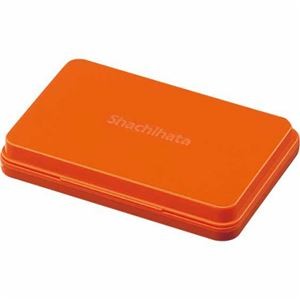 (まとめ) シヤチハタ スタンプ台 中形 朱色 HGN-2-OR 1個 【×5セット】