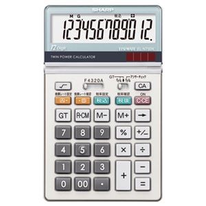 （まとめ） シャープ SHARP 実務電卓 12桁 ナイスサイズ EL-N732K-X 1台 【×2セット】