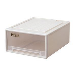 （まとめ） 天馬 Fits フィッツケース クローゼット（ワイド） M-53 W440×D530×H230mm カプチーノ 1個 【×2セット】