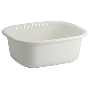 (まとめ) アスベル ポゼ 洗い桶角型 小 ホワイト 1個 【×5セット】