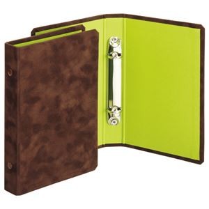 （まとめ） SEF ネームカードホルダー W130×D27×H196mm 75カード モカ×ライトグリーン SEFNCH-MLG 1冊 【×5セット】