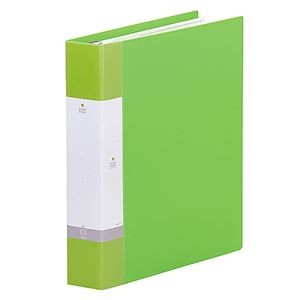 (まとめ) リヒトラブ リクエスト クリヤーブック(クリアブック)(ポケット交換タイプ) A4タテ 30穴 45ポケット付属 背幅55mm 黄緑 G3806-6 1冊 【×4セット】