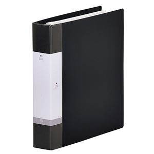 (まとめ) リヒトラブ リクエスト クリヤーブック(クリアブック)(ポケット交換タイプ) A4タテ 30穴 45ポケット付属 背幅55mm 黒 G3806-24 1冊 【×4セット】