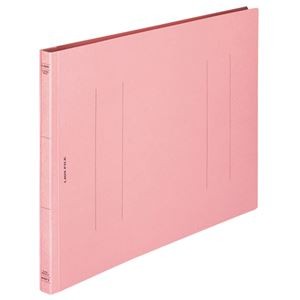 (まとめ) ライオン事務器 フラットファイル(環境) 樹脂押え具 B4ヨコ 150枚収容 背幅18mm ピンク A-506KB4E 1セット(10冊) 【×5セット】