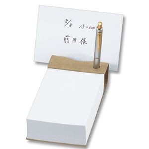 （まとめ） TANOSEE ツインペン立てメモ クラフト表紙天のりとじ 1セット（10冊） 【×2セット】