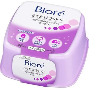 (まとめ) 花王 ビオレ メイク落としふくだけコットン 本体 1ケース(46枚) 【×5セット】
