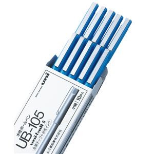 （まとめ） 三菱鉛筆 水性ボールペン ユニボール 0.5mm 黒 UB105.24 1セット（10本） 【×5セット】