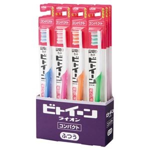（まとめ） ライオン ビトイーン ライオン ハブラシ コンパクト ふつう HRYCM*K 1セット（12本） 【×2セット】