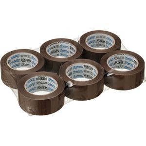 (まとめ) 積水化学 シュープリームテープE No.882 48mm×100m 茶 P30ASB3 1パック(6巻) 【×4セット】