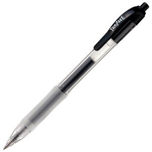 （まとめ） TANOSEE ノック式ゲルインクボールペン 0.5mm 黒 1本 【×20セット】