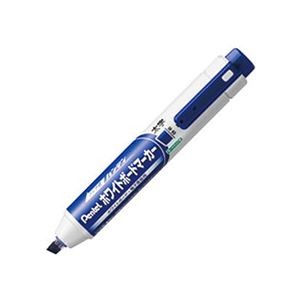 (まとめ) ぺんてる ノック式ハンディ ホワイトボードマーカー 太字平芯 青 MWXN6M-C 1本 【×30セット】