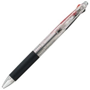 （まとめ） TANOSEE 油性2色ボールペン 0.7mm （軸色 クリア） 1本 【×30セット】
