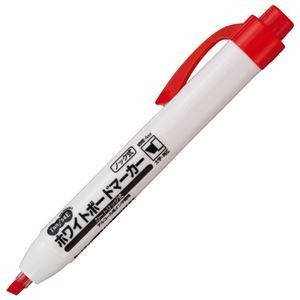 （まとめ） TANOSEE ノック式ホワイトボードマーカー カートリッジタイプ 角芯 赤 1本 【×40セット】