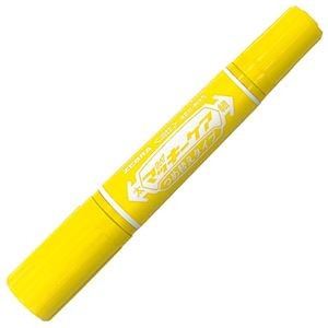 (まとめ) ゼブラ 油性マーカー ハイマッキーケア つめ替えタイプ 太字+細字 黄 YYT5-Y 1本 【×40セット】
